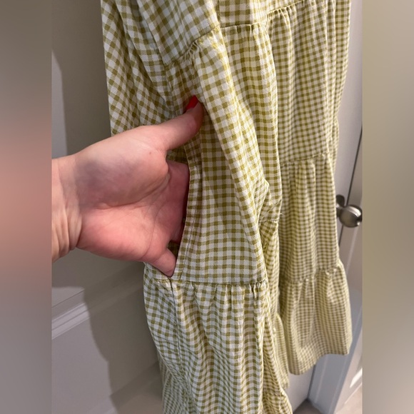 Carly Jean Los Angeles tiered gingham dress, size L - Picture 7 of 8